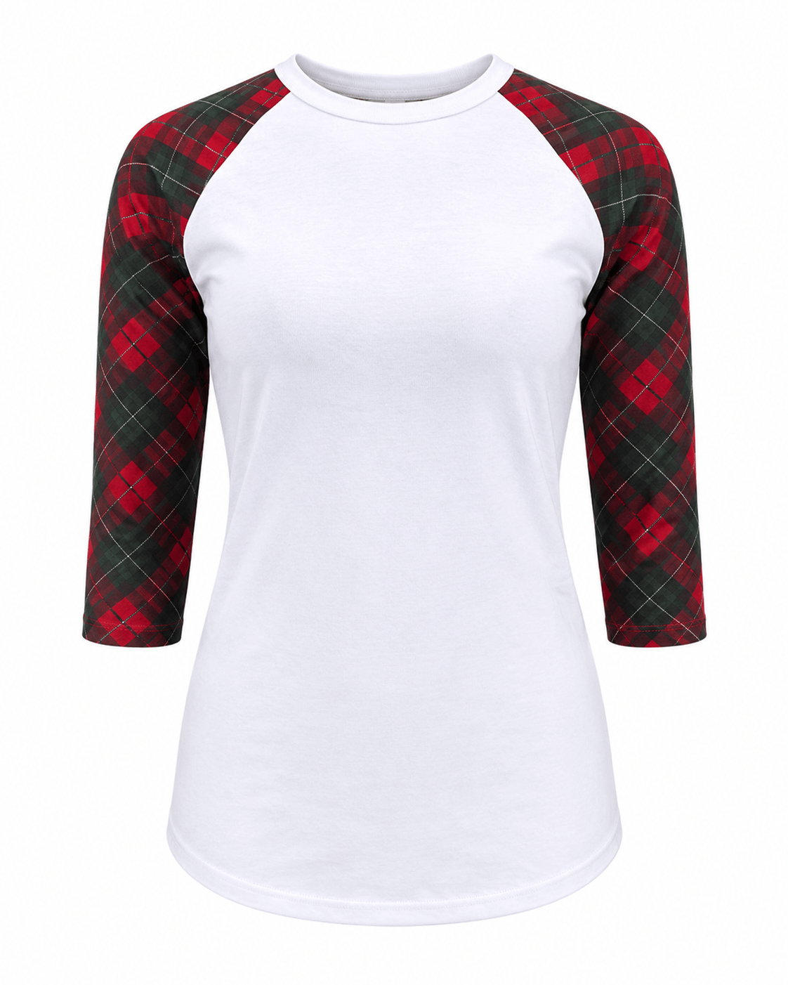 ILTEX Apparel Adult Clothing Buffalo Plaid White Red/Green Top Adult