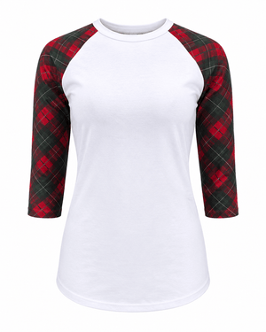 ILTEX Apparel Adult Clothing Buffalo Plaid White Red/Green Top Adult
