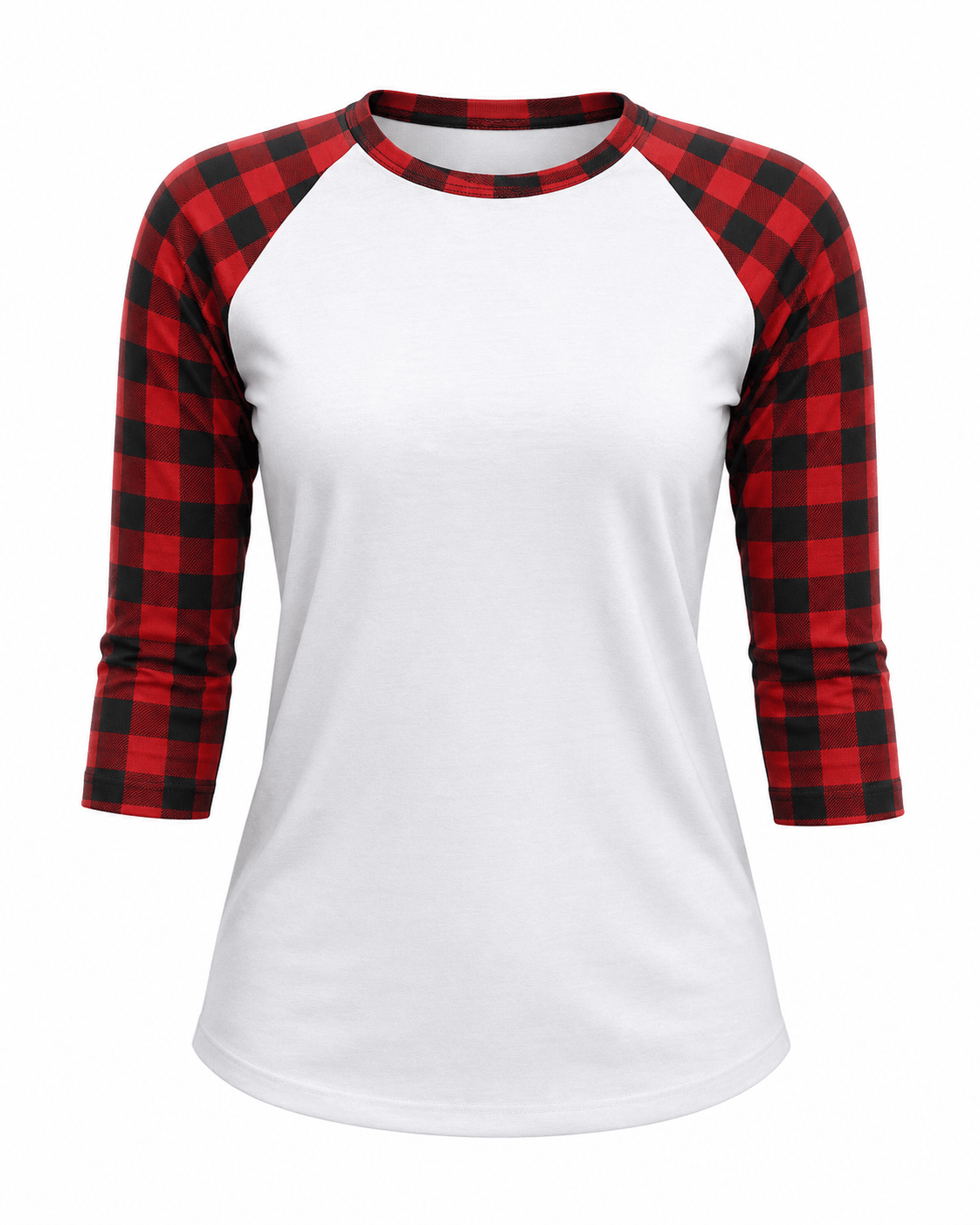 ILTEX Apparel Adult Clothing Buffalo Plaid White Red Top Adult