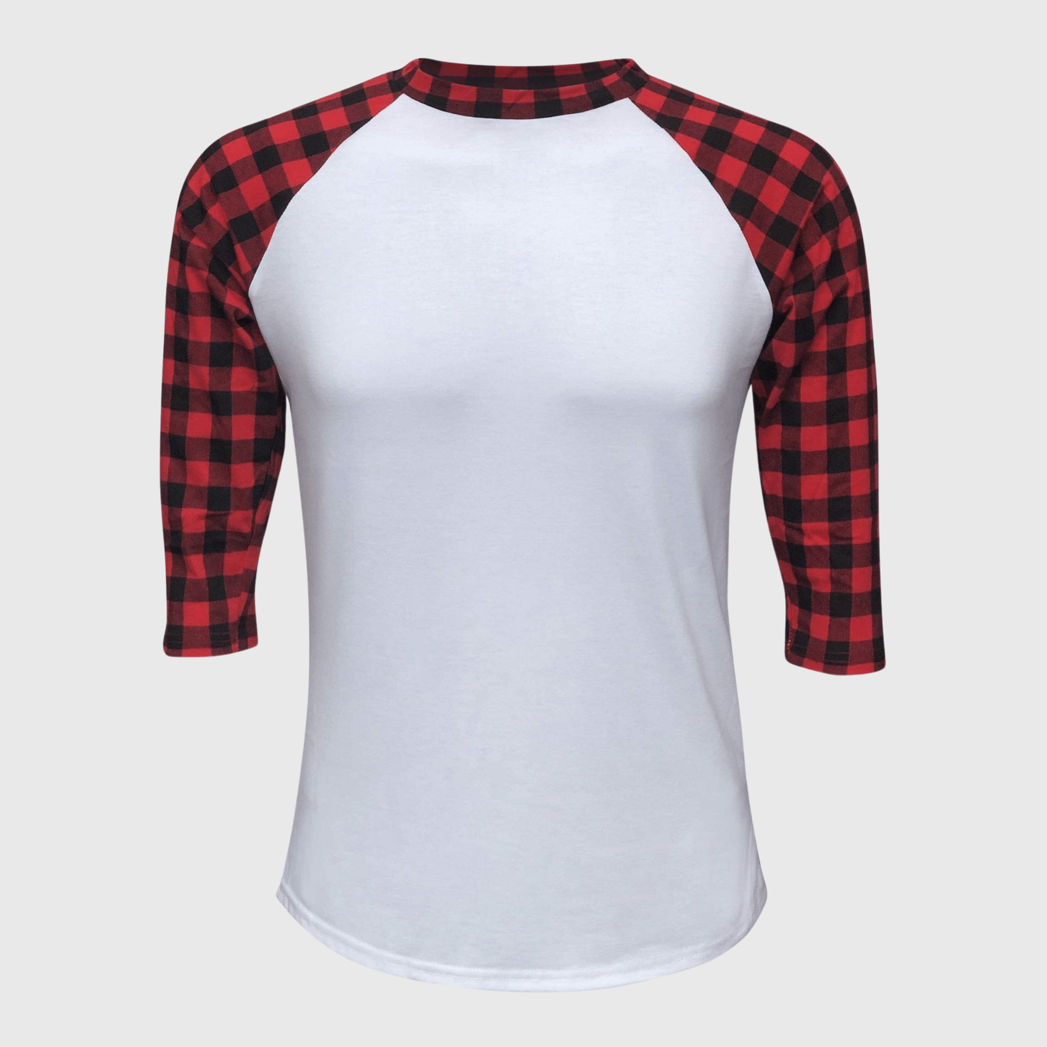 Buffalo Plaid White Red Top Adult | ILTEX Apparel