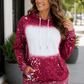 ILTEX Apparel Adult Clothing Burgundy / Small Faux Bleached Hoodie