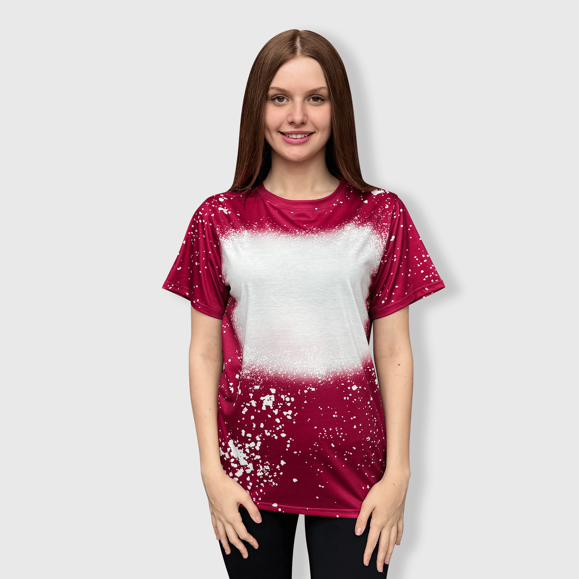 ILTEX Apparel Adult Clothing Burgundy / Small FAUX Bleached Tees - Adult