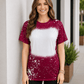 ILTEX Apparel Adult Clothing Burgundy / Small FAUX Bleached Tees - Adult