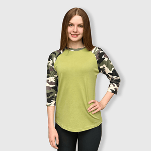ILTEX Apparel Adult Clothing Camouflage Green Polyester Top
