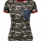 ILTEX Apparel Adult Clothing Camouflage Stars Short Sleeve Top