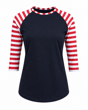 ILTEX Apparel Adult Clothing Candy Cane Black Red Stripes Polyester Top