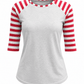 ILTEX Apparel Adult Clothing Candy Cane Gray Red Stripes Top