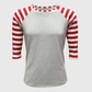 ILTEX Apparel Adult Clothing Candy Cane Gray Red Stripes Top