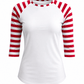 ILTEX Apparel Adult Clothing Candy Cane White Red Stripes Polyester Top