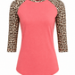 ILTEX Apparel Adult Clothing Cheetah Animal Print Coral Top