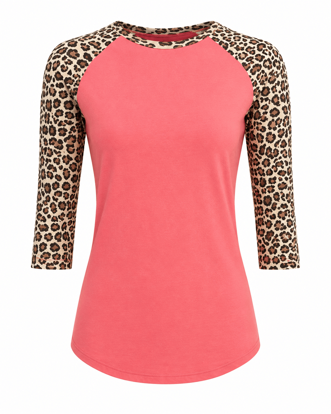 ILTEX Apparel Adult Clothing Cheetah Animal Print Coral Top
