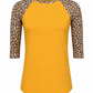 ILTEX Apparel Adult Clothing Cheetah Animal Print Gold Top