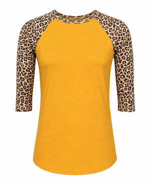 ILTEX Apparel Adult Clothing Cheetah Animal Print Gold Top