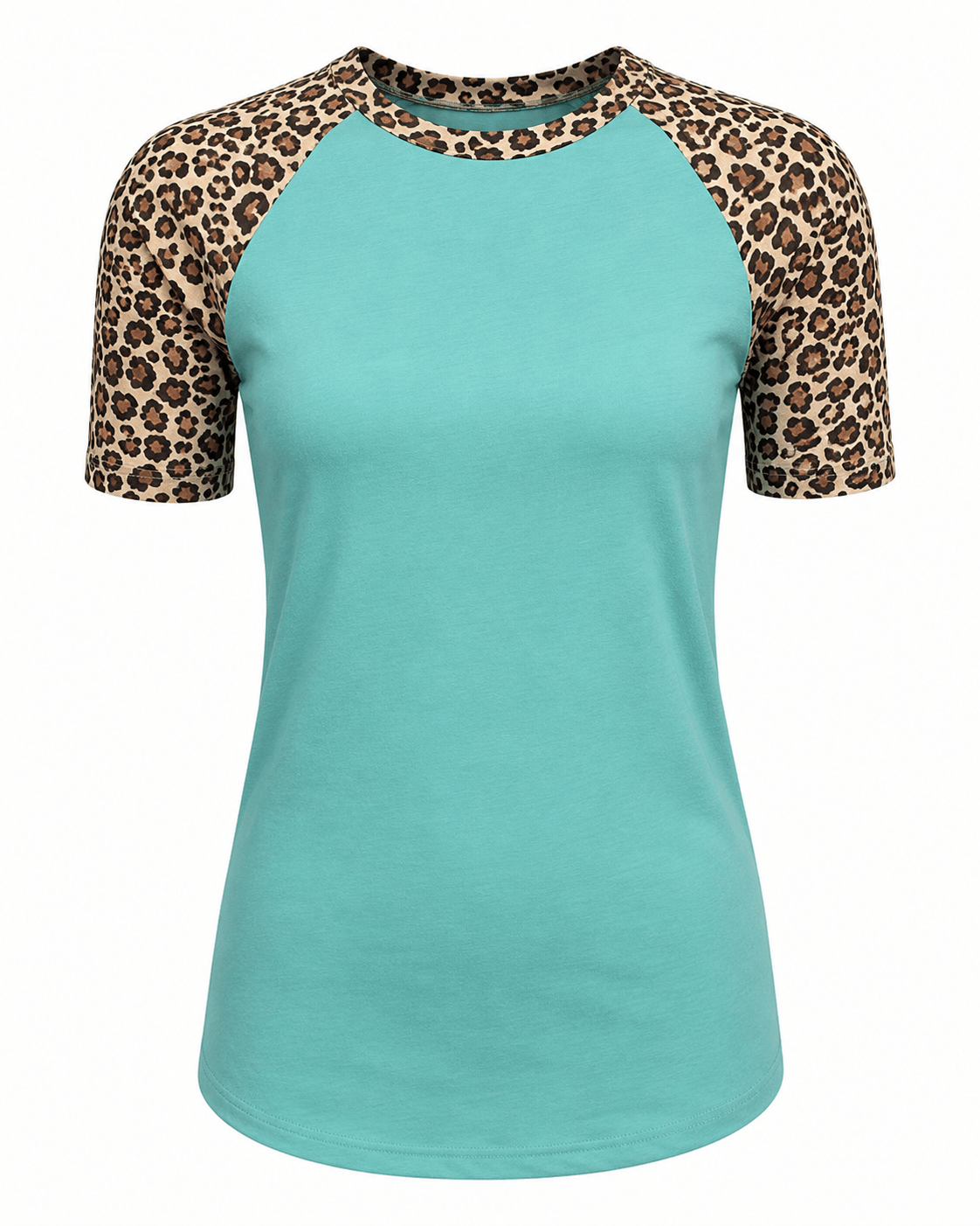 ILTEX Apparel Adult Clothing Cheetah Animal Print Short Sleeve Tiffany Top