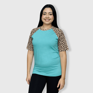 ILTEX Apparel Adult Clothing Cheetah Animal Print Short Sleeve Tiffany Top