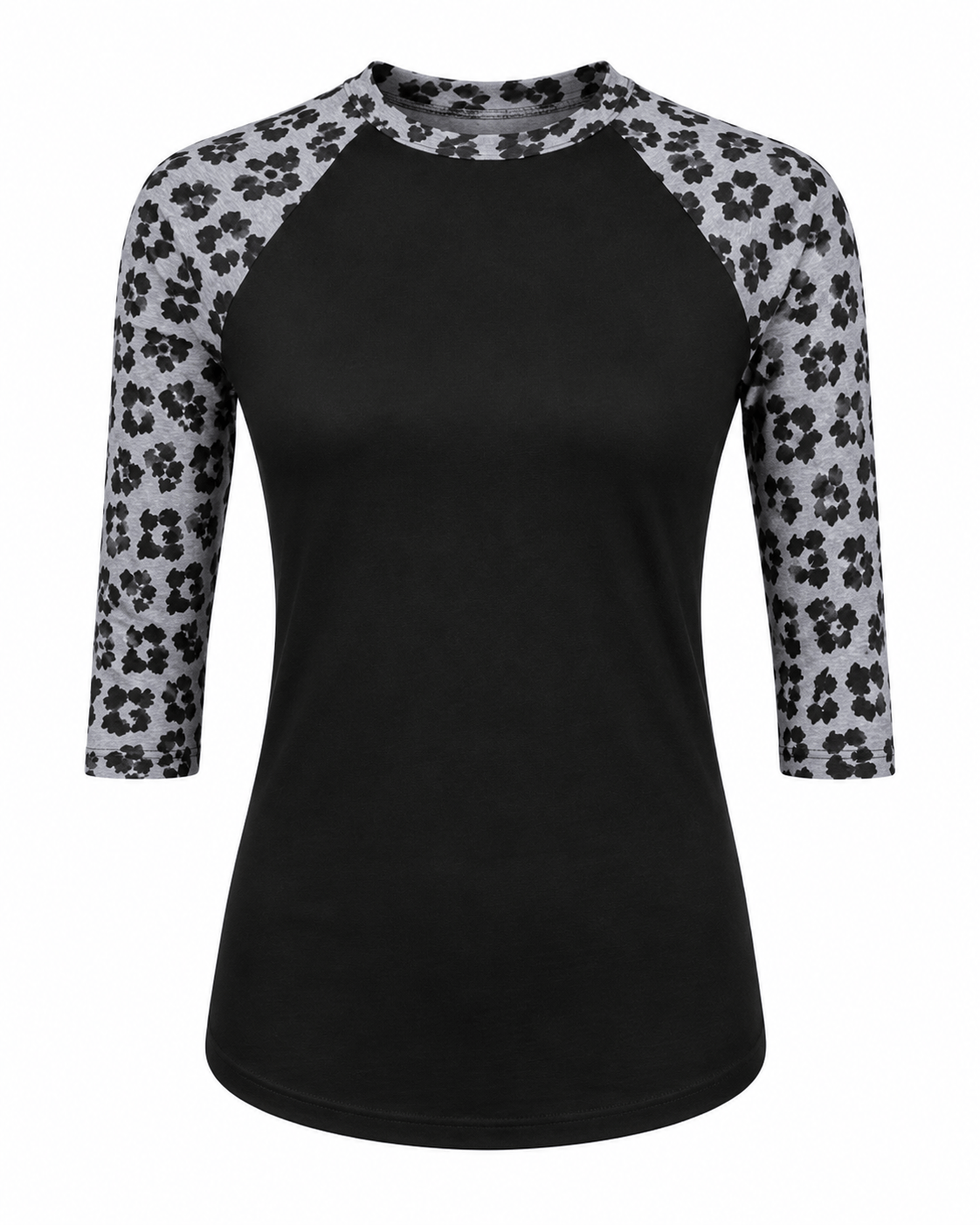 ILTEX Apparel Adult Clothing Cheetah Black Gray Polyester Top
