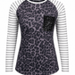ILTEX Apparel Adult Clothing Cheetah Black Stripe Sequin Top