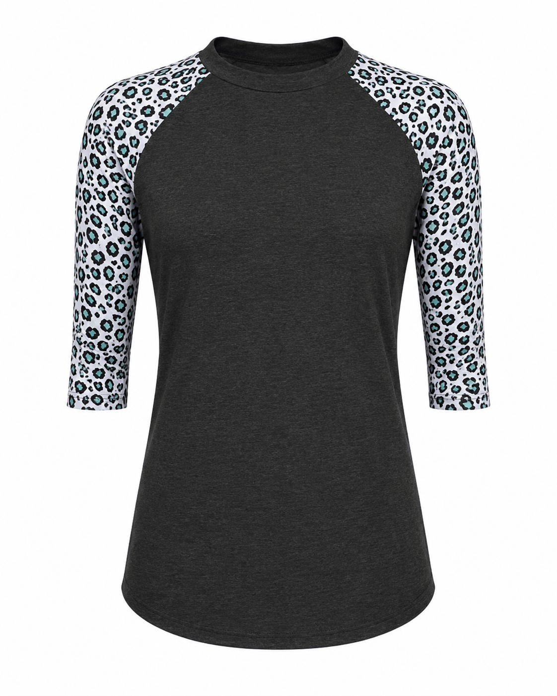 ILTEX Apparel Adult Clothing Cheetah Charcoal Green Polyester Top