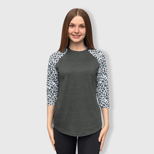 ILTEX Apparel Adult Clothing Cheetah Charcoal Green Polyester Top