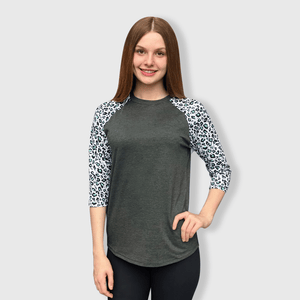 ILTEX Apparel Adult Clothing Cheetah Charcoal Green Polyester Top