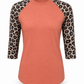 ILTEX Apparel Adult Clothing Cheetah Coral Polyester Top