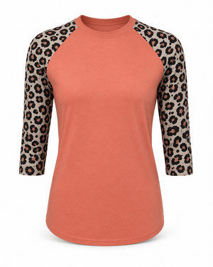 ILTEX Apparel Adult Clothing Cheetah Coral Polyester Top