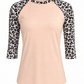 ILTEX Apparel Adult Clothing Cheetah Cream Polyester Top