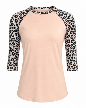 ILTEX Apparel Adult Clothing Cheetah Cream Polyester Top