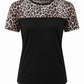 ILTEX Apparel Adult Clothing Cheetah Dark Black Short Sleeve Top