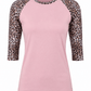 ILTEX Apparel Adult Clothing Cheetah Dusty Pink Polyester Top