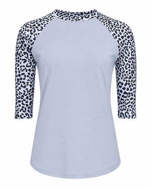 ILTEX Apparel Adult Clothing Cheetah Gray Black White Polyester Top