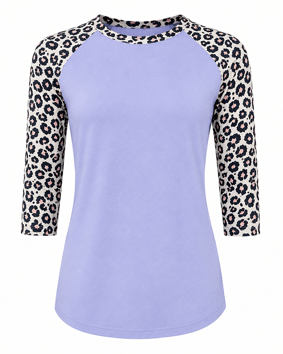 ILTEX Apparel Adult Clothing Cheetah Lavender Polyester Top