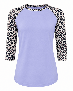 ILTEX Apparel Adult Clothing Cheetah Lavender Polyester Top