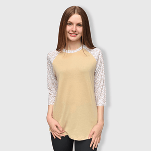 ILTEX Apparel Adult Clothing Cheetah Light Tan Polyester Top