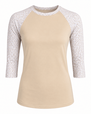 ILTEX Apparel Adult Clothing Cheetah Light Tan Polyester Top