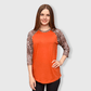 ILTEX Apparel Adult Clothing Cheetah Orange Dark Brown Polyester Top