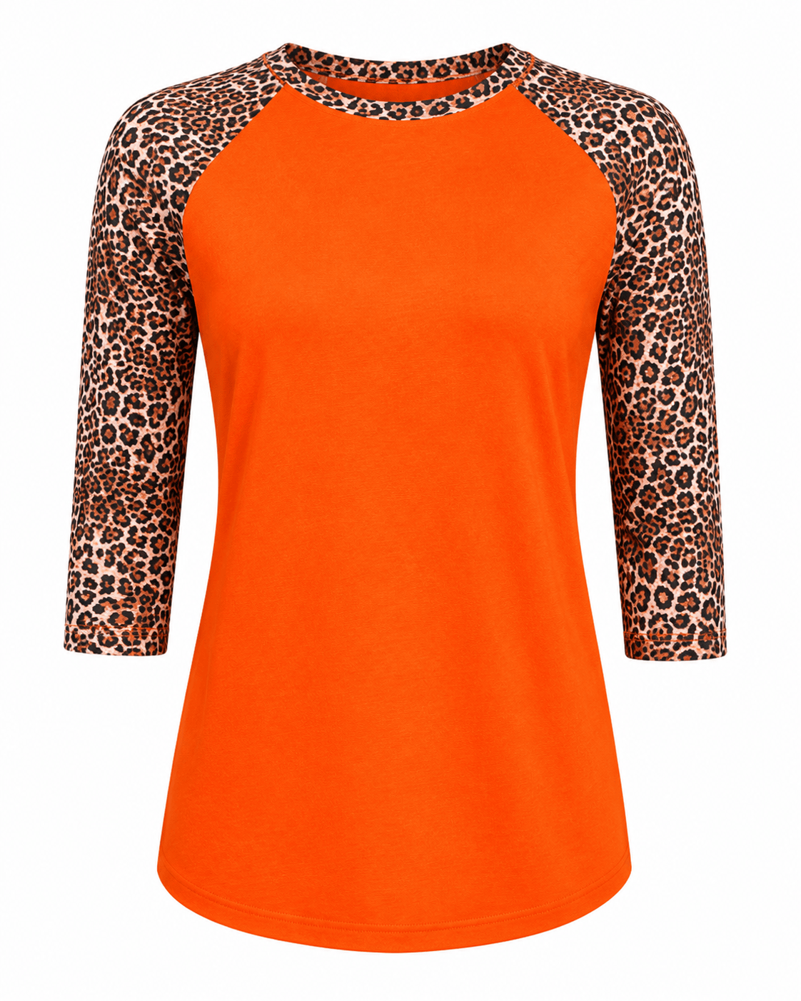 ILTEX Apparel Adult Clothing Cheetah Orange Dark Brown Polyester Top