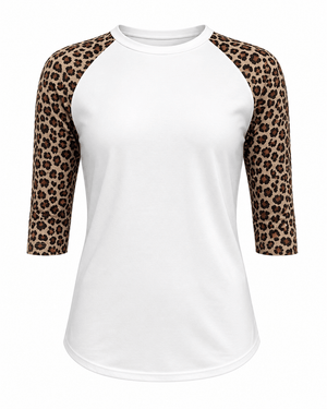 ILTEX Apparel Adult Clothing Cheetah White Polyester Top