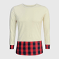 ILTEX Apparel Adult Clothing Color Block Beige Red Plaid Top