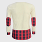 ILTEX Apparel Adult Clothing Color Block Beige Red Plaid Top