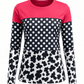 ILTEX Apparel Adult Clothing Color Block Cow Polka Dot Top