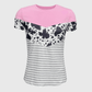 ILTEX Apparel Adult Clothing Color Block Pink Cow Striped Top