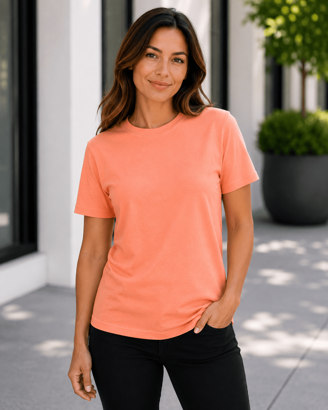 ILTEX Apparel Adult Clothing Coral / Small Adult Cotton-Feel Polyester Tee