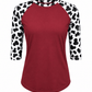 ILTEX Apparel Adult Clothing Cow Black Maroon Polyester Top
