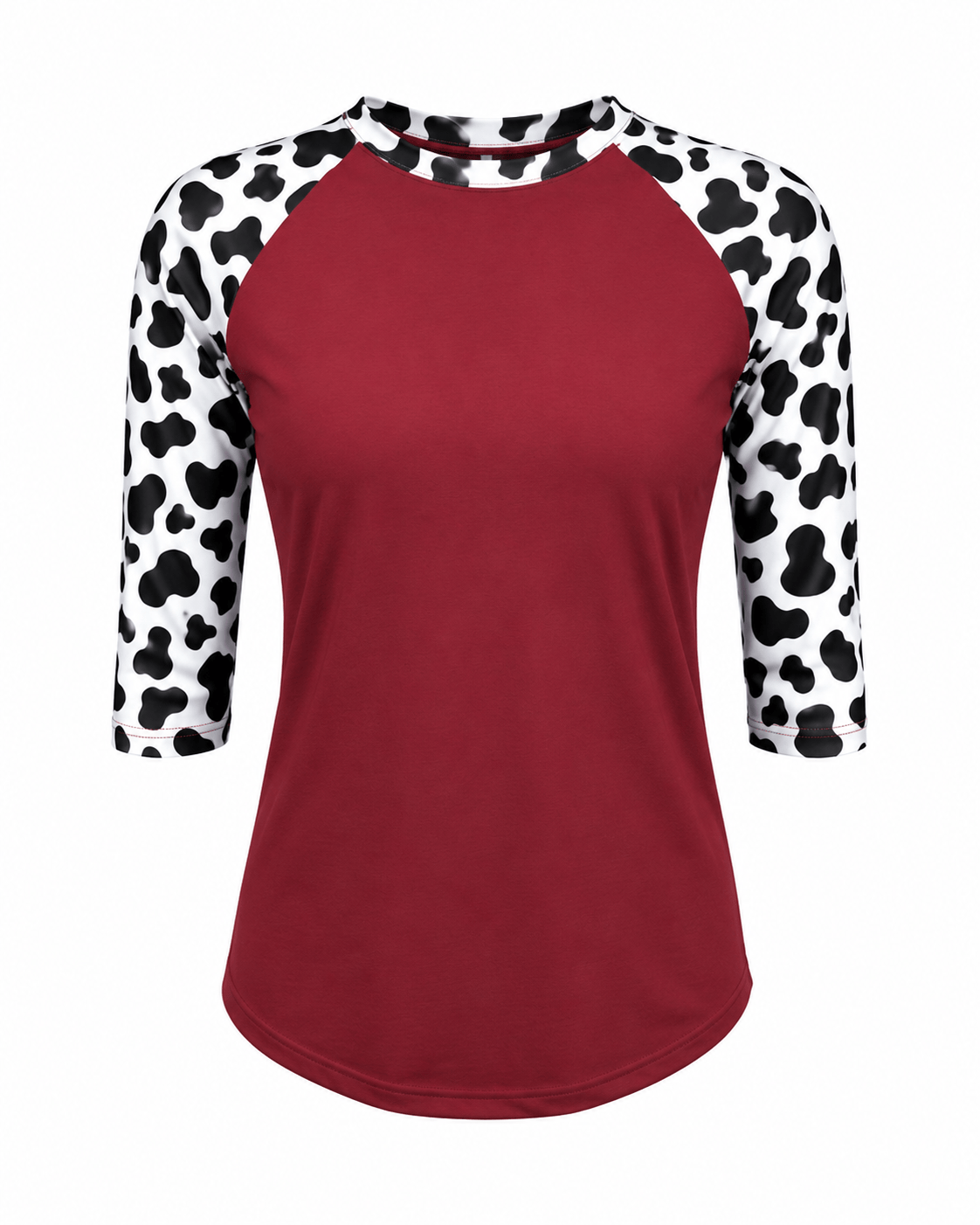 ILTEX Apparel Adult Clothing Cow Black Maroon Polyester Top