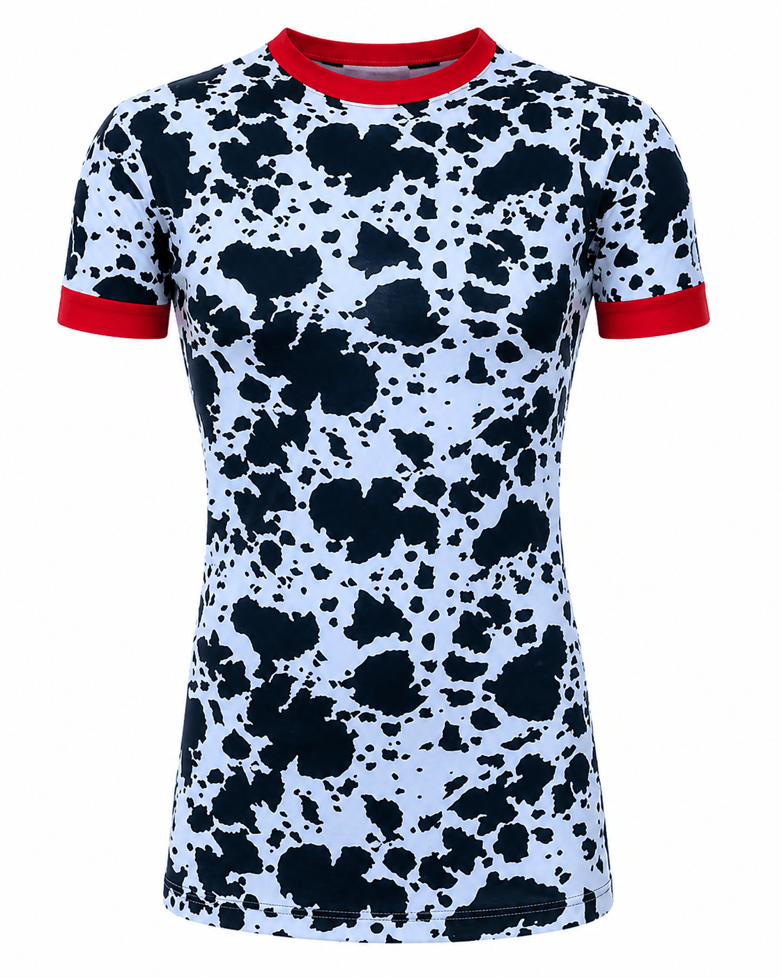 ILTEX Apparel Adult Clothing Cow Black Red Short Sleeve Top