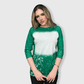 ILTEX Apparel Adult Clothing Dark Green / Small FAUX Bleached Raglan Tee - Adult