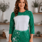 ILTEX Apparel Adult Clothing Dark Green / Small FAUX Bleached Raglan Tee - Adult