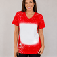 ILTEX Apparel Adult Clothing Dark Red / Small V-Neck FAUX Bleached Tees