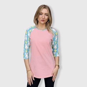 ILTEX Apparel Adult Clothing Easter Coral Bunny Egg Top